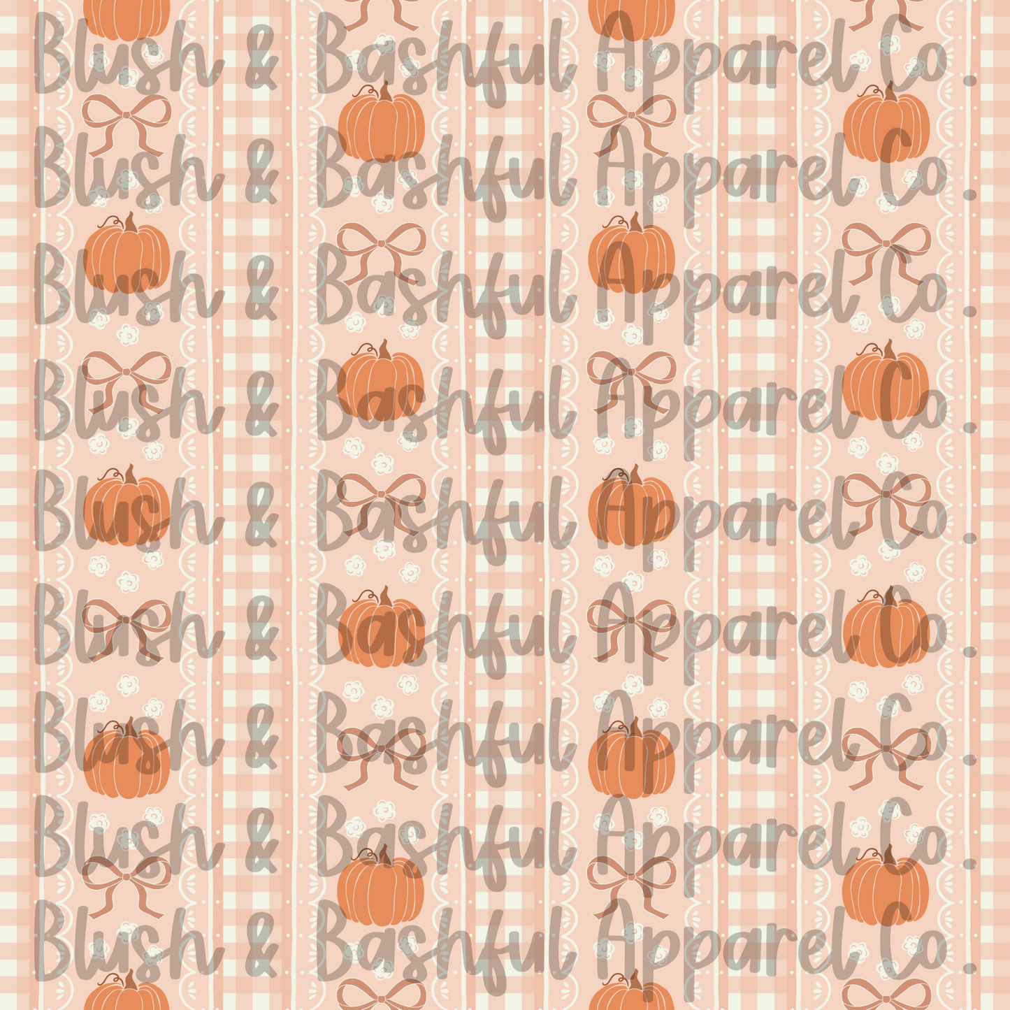 Pumpkin Coquette Stripe