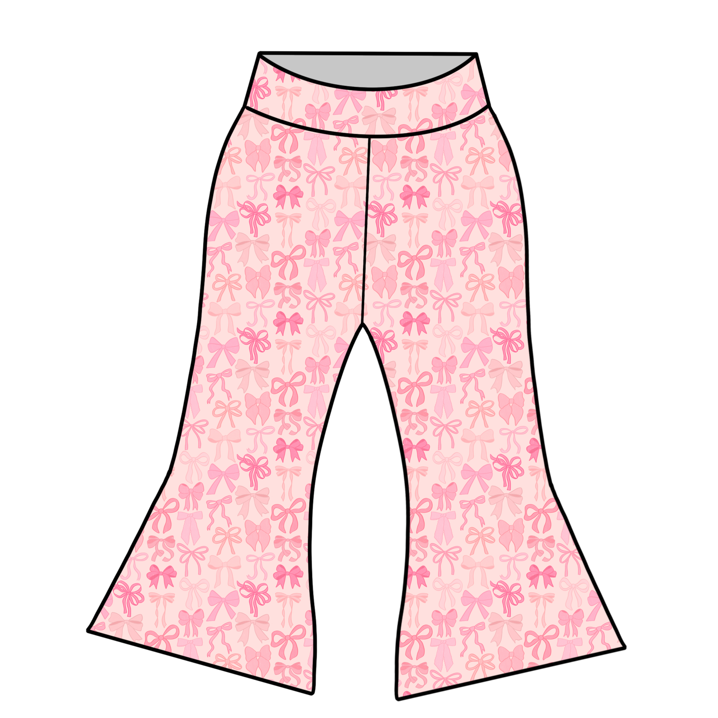 Handmade Flares Pink Bows