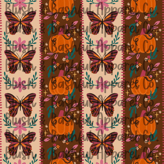Fall Butterfly & Pumpkin Print