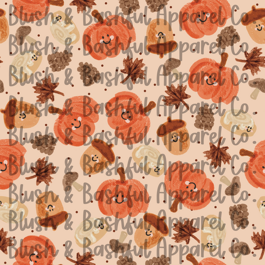 Cutesy Fall Pumpkin Print