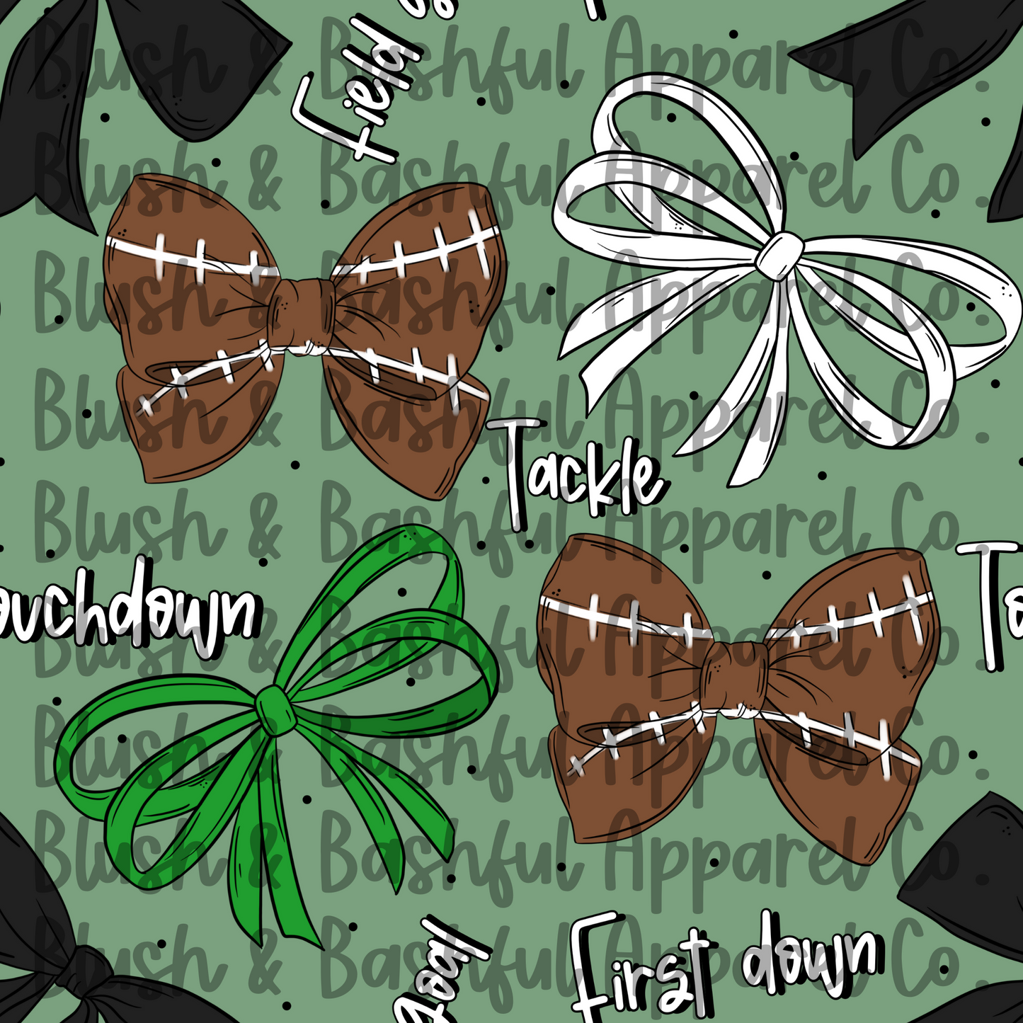 Football Coquette Bow Print