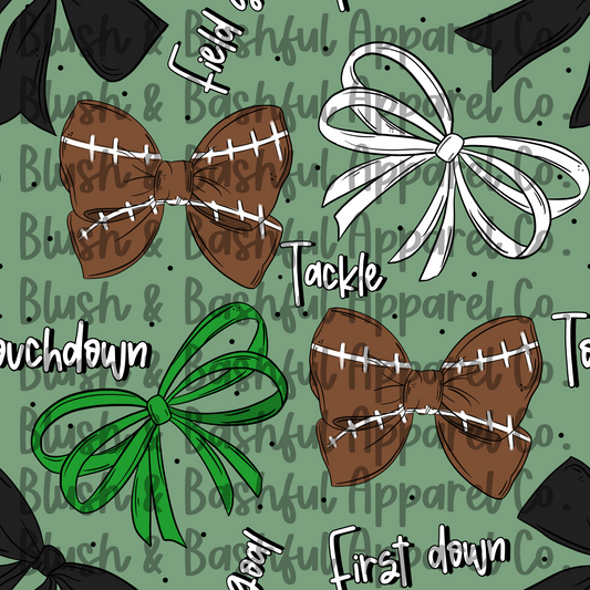 Football Coquette Bow Print