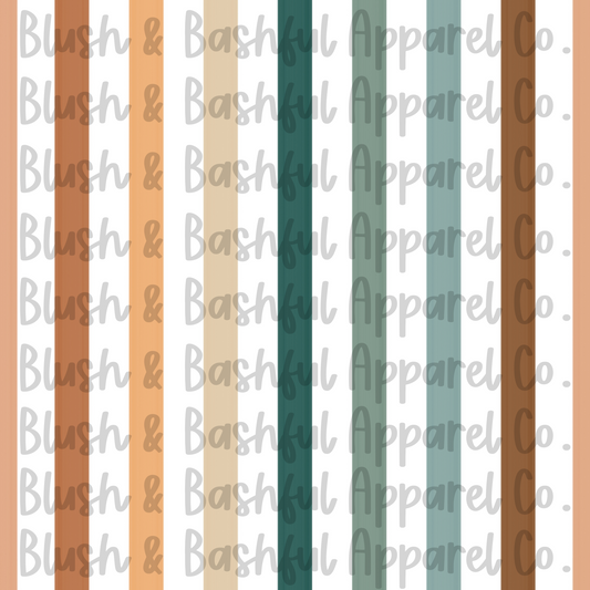 Green Pumpkin Cameo Stripe Coord