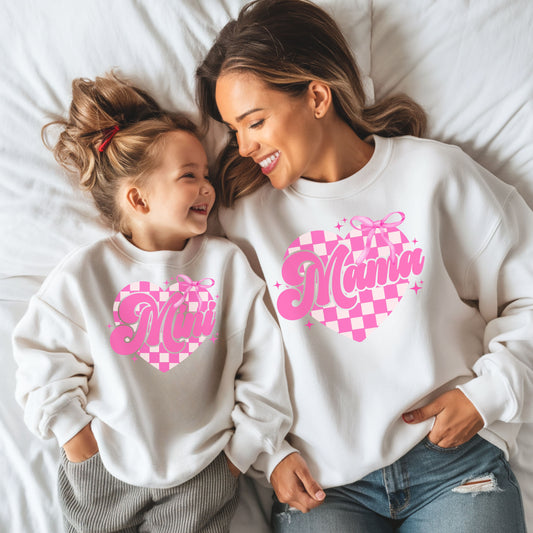 Mama Checkered Heart Shirt