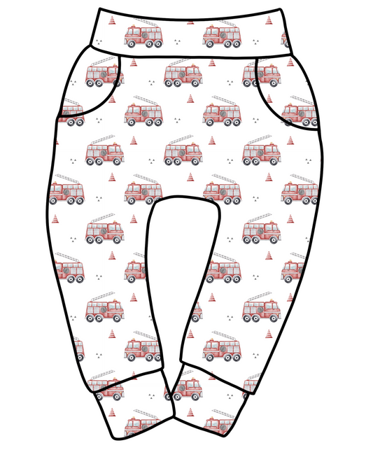 Handmade Fire Engine Joggers