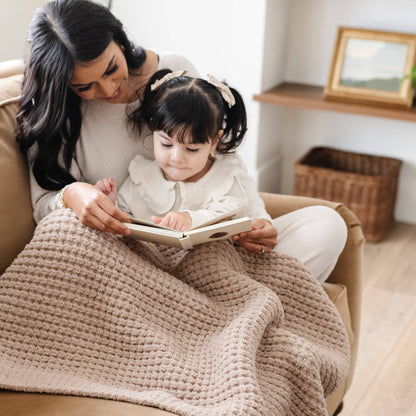 Waffle Knit Receiving Blanket