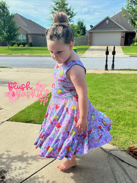 Aria Bow Back Twirl Dress